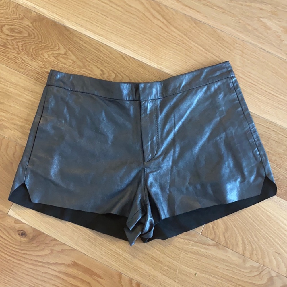 All Saints Leather Shorts